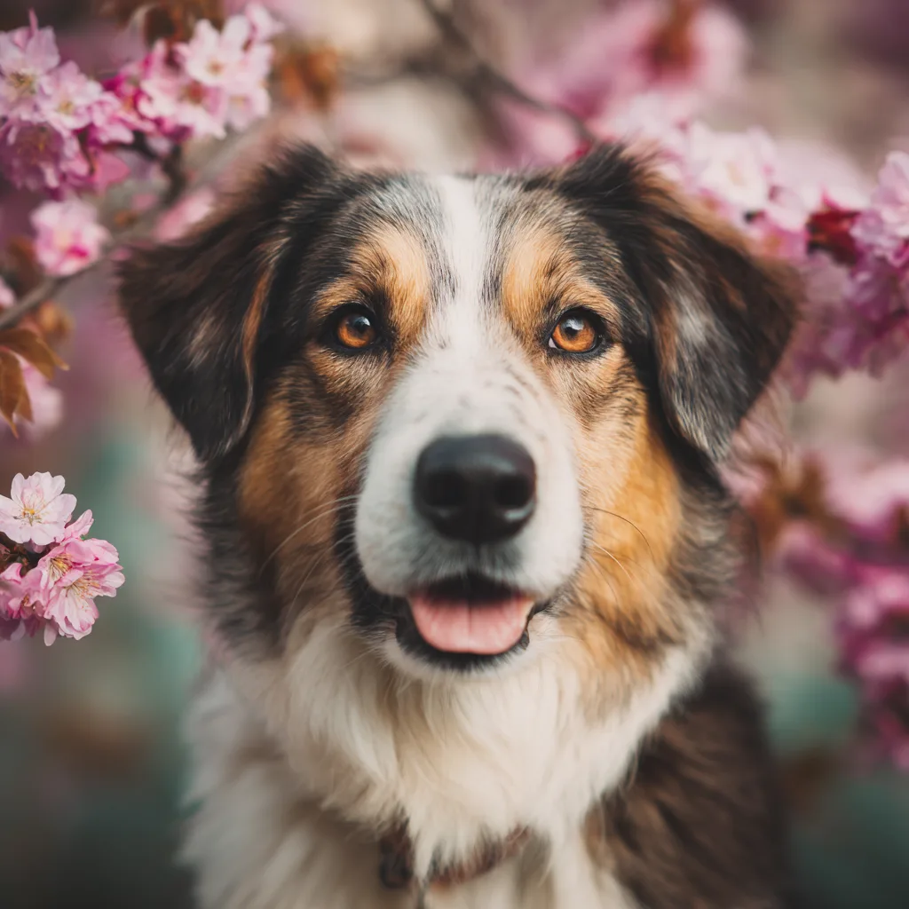 Spring outdoor dog portrait Massachusetts