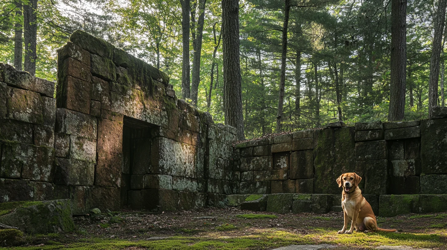 Dog portrait at Borderland State Park Canton Massachusetts