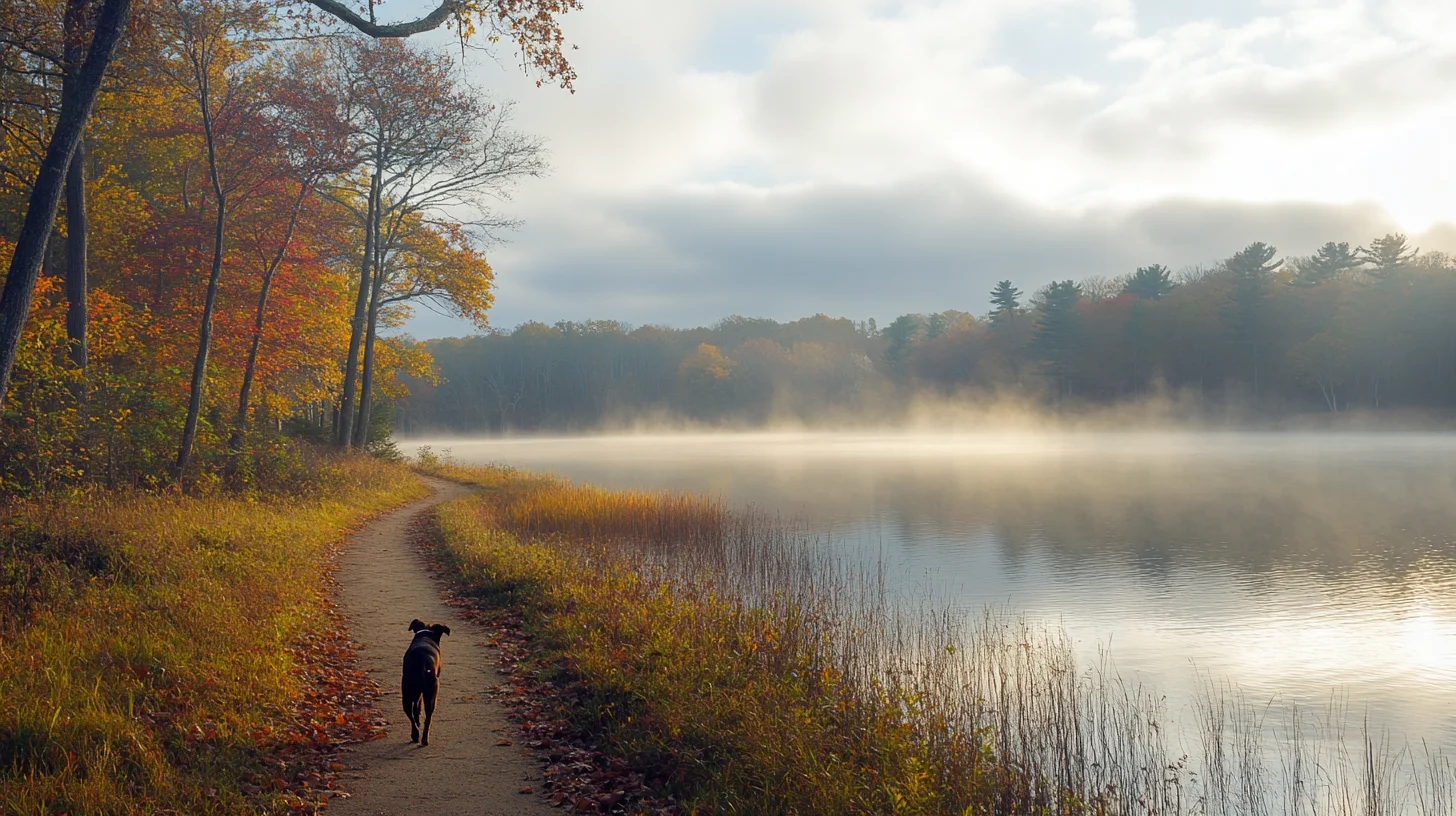 Dog portrait at Borderland State Park Sharon Massachusetts