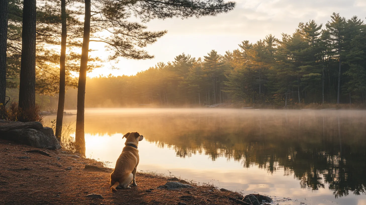 Dog photography at Silver Lake in Pembroke, MA